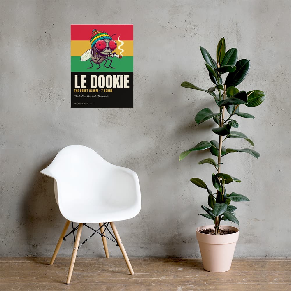 The Album poster: a mockup from the printer.