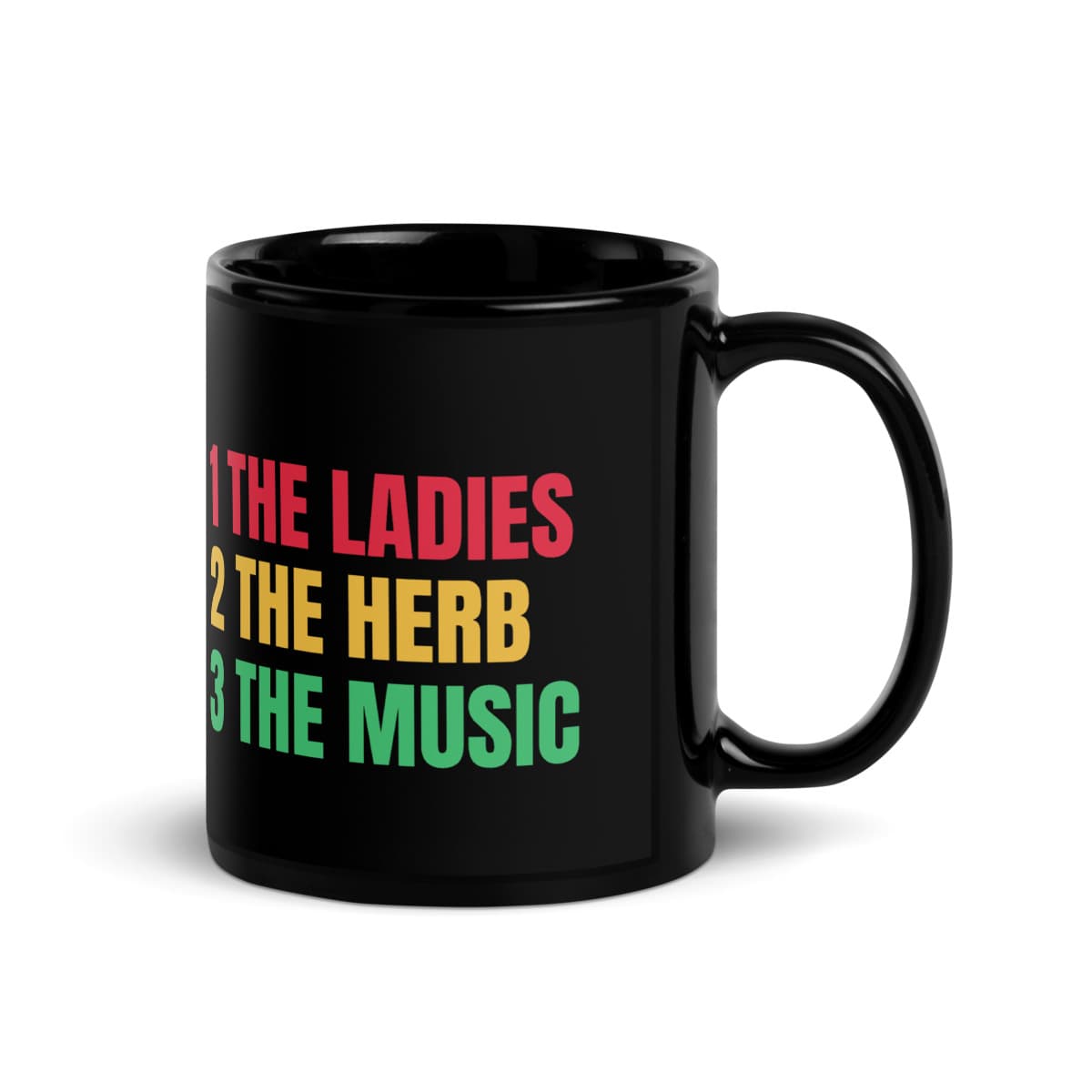 The Le Dookie black mug: a mockup from the printer.